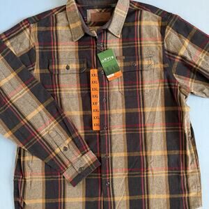 NWT Orvis Big Bear Adams Plaid Flannel Heavy Weight Button Down Shirt